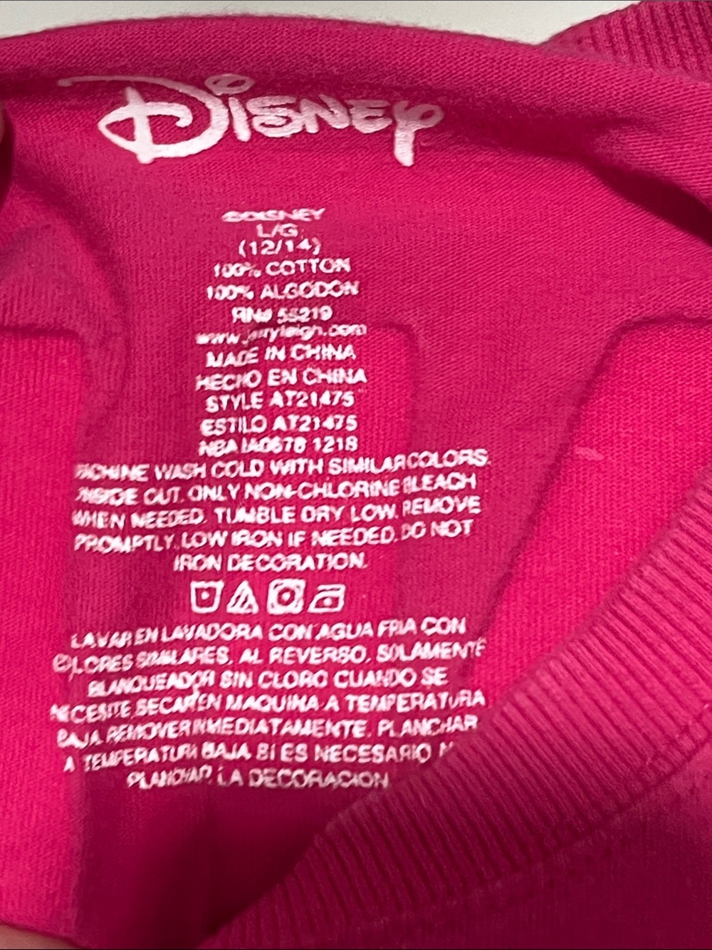 Preowned Disney Pink Minnie Mouse Long Sleeve Pullover Sweatshirt Teen Size . - Picture 3 of 15